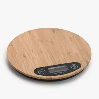 VIVA Balança de cozinha round bambu promoção