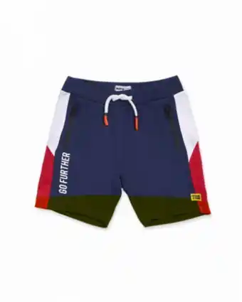 Bermudas azul vermelho branco menino seu jogo