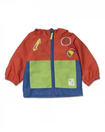 Blusão verde azul vermelho para férias de menino