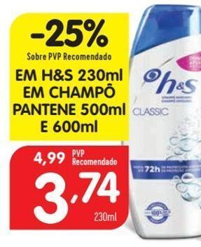 Minipreço Produtos para o cabelo head & shoulders promoção