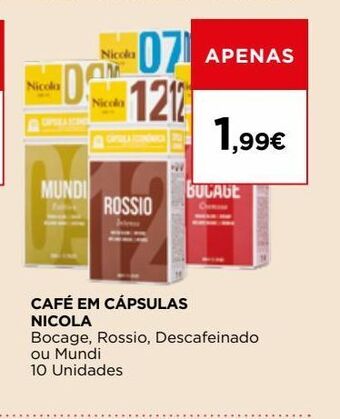 El Corte Inglés Cápsulas de café nicola promoção