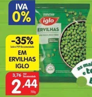 Minipreço Ervilhas verdes iglo promoção