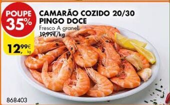 Pingo Doce Camarão cozido pingo doce promoção