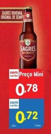 Minipreço Cerveja sagres promoção