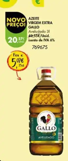 Pingo Doce Azeite virgem gallo promoção