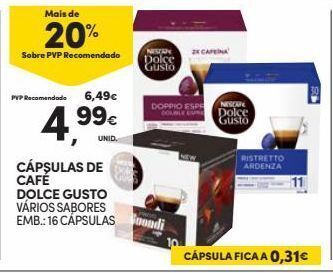 Cápsulas de café dolce gusto