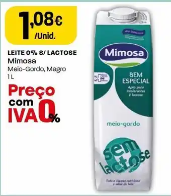 Intermarché Leite sem lactose mimosa promoção