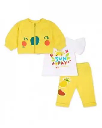 Tuc Tuc Conjunto de malha amarelo menina domingo promoção