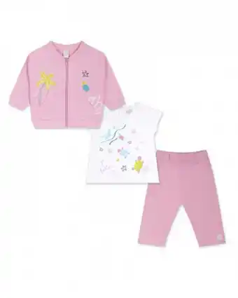 Tuc Tuc Conjunto de pelúcia em malha rosa para menina tartarugas promoção