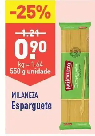 ALDI Esparguete milaneza promoção