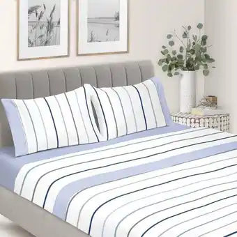Moviflor Jogo de cama riscas 1 promoção