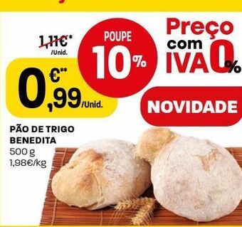 Intermarché Pão de trigo benedita promoção