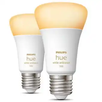MediaMarkt Lâmpada smart philips hue led wi-fi 8w e27 pack 2 unidades promoção