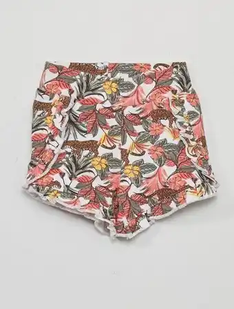 Kiabi Calções em moletão estampado tropical promoção