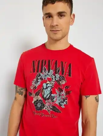 Kiabi T-shirt de manga curta 'nirvana' promoção