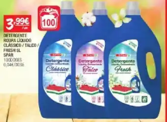 Spar DETERGENTE ROUPA LÍQUIDO CLÁSSICO/TALCO/ FRESH 5L t promoção