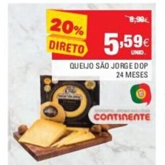 Continente Queijo São Jorge dop 24 Meses promoção