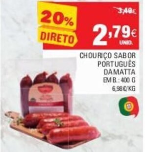Chouriço Sabor Português Damatta 400g