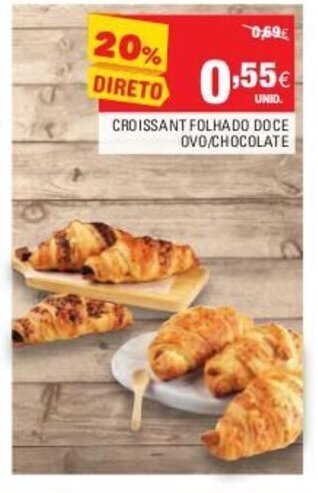 Continente Croissant Folhado Doce Ovo/Chocolate promoção