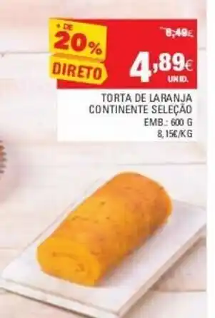Torta de Laranja Continente Seleção 600g