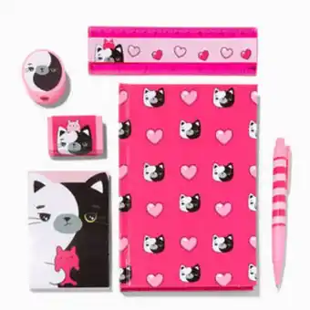 Claire's Moody cat stationery set promoção