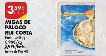 Pingo Doce MIGAS DE PALOCO RUI COSTA Emb. 400g promoção