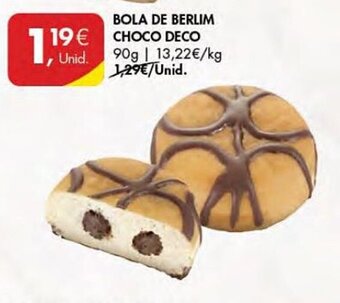 Pingo Doce BOLA DE BERLIM CHOCO DECO 90g promoção