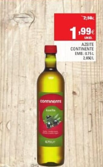 Continente Azeite Continente 0,75L promoção