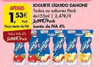 Pingo Doce IOGURTE LÍQUIDO DANONE promoção