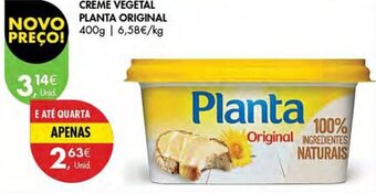 Pingo Doce CREME VEGETAL PLANTA ORIGINAL 400g promoção