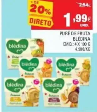 Continente Puré de Fruta Blédina 4x100g promoção