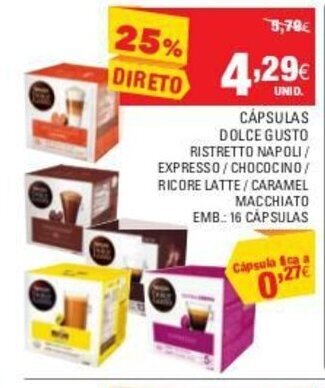 Continente Cápsulas Dolce Gusto 16 Cápsulas promoção