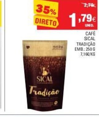 Continente Café Sical 250g promoção