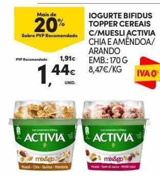 Continente Bom dia Iogurte activia promoção