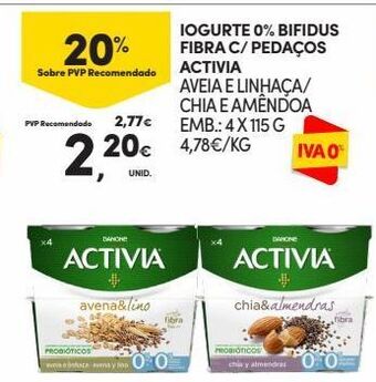 Continente Bom dia Iogurte activia promoção