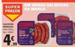 E.Leclerc Salsicha izidoro promoção