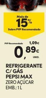 Continente Bom dia Refrigerante de cola pepsi promoção