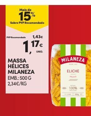 Continente Bom dia Massas milaneza promoção