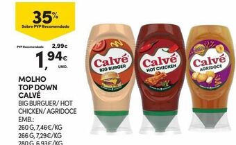 Continente Bom dia Molhos calvé promoção