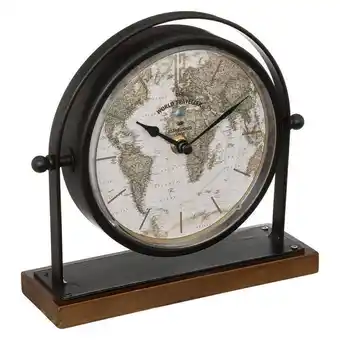 Hôma Relógio de mesa decorado mapa mundo caravane promoção