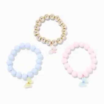 Claire's Claire's club butterfly beaded stretch bracelets - 3 pack promoção