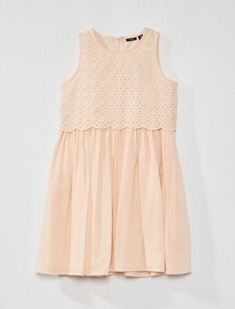 Kiabi Vestido evasé com bordado inglês promoção