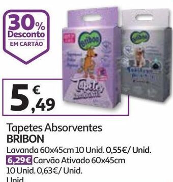 Auchan Tapetes absorventes bribon promoção