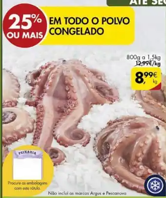 Pingo Doce Polvo congelado promoção