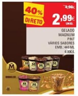 Continente Gelado Magnum Pint 440ml promoção