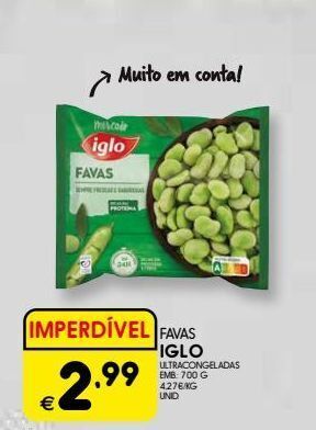 Meu Super Verduras congeladas iglo promoção