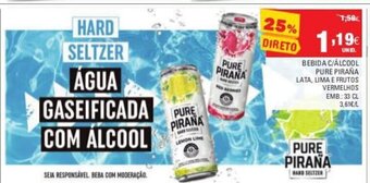 Continente Bebida C/Álcool Pure Pirana 33cl promoção