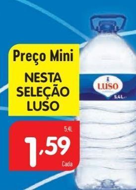 Minipreço Água luso promoção