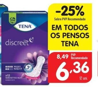 Minipreço Absorvente tena promoção