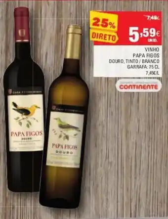 Continente Vinho Papa Figos Douro 75cl promoção